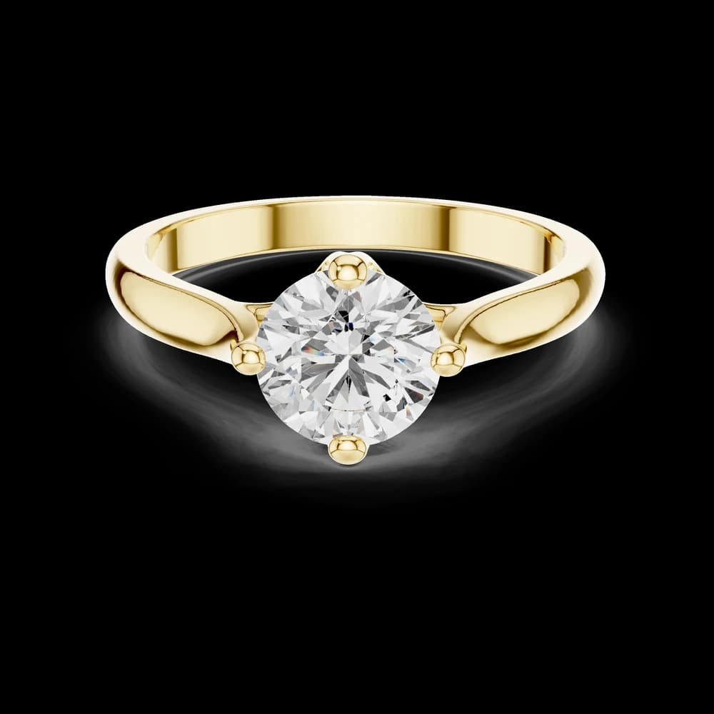 Round Cut Solitaire Lab Grown Diamond Ring - Image 3 Round Cut Solitaire Lab Grown Diamond Ring, view 3 of 6
