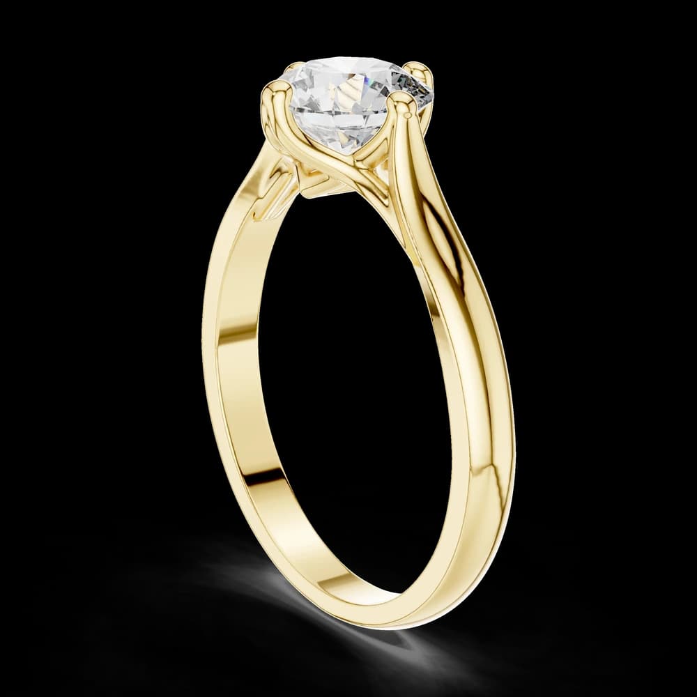 Round Cut Solitaire Lab Grown Diamond Ring - Image 4 Round Cut Solitaire Lab Grown Diamond Ring, view 4 of 6
