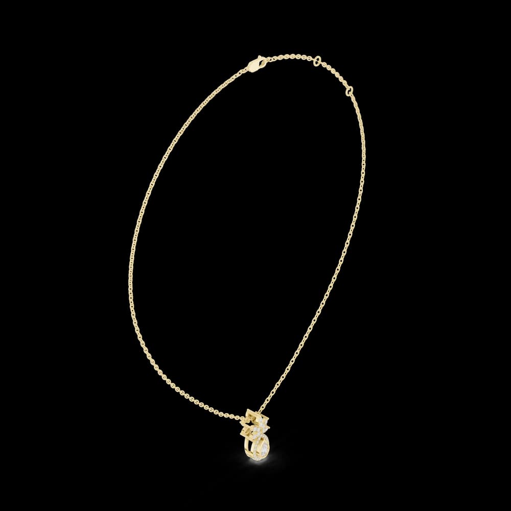 Urban Luxe Lab Grown Diamond Cluster Pendant - Image 4 Urban Luxe Lab Grown Diamond Cluster Pendant, view 4 of 6