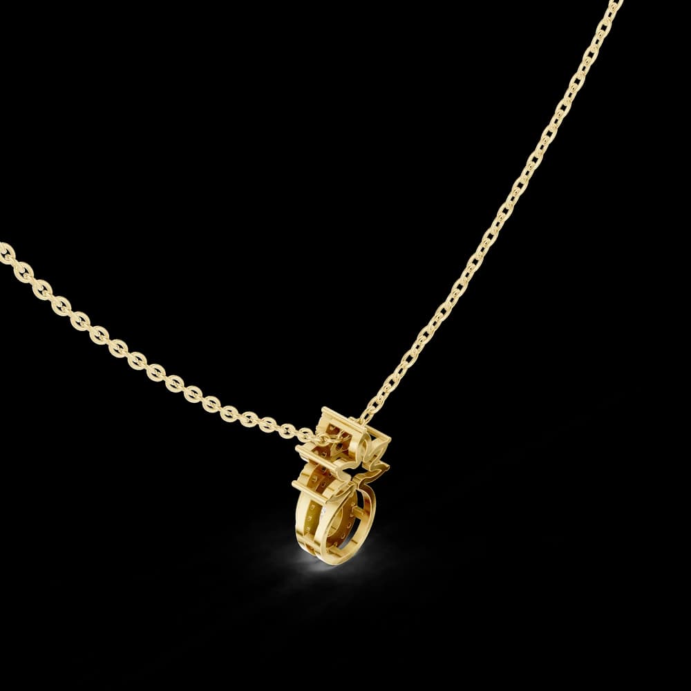 Urban Luxe Lab Grown Diamond Cluster Pendant - Image 5 Urban Luxe Lab Grown Diamond Cluster Pendant, view 5 of 6