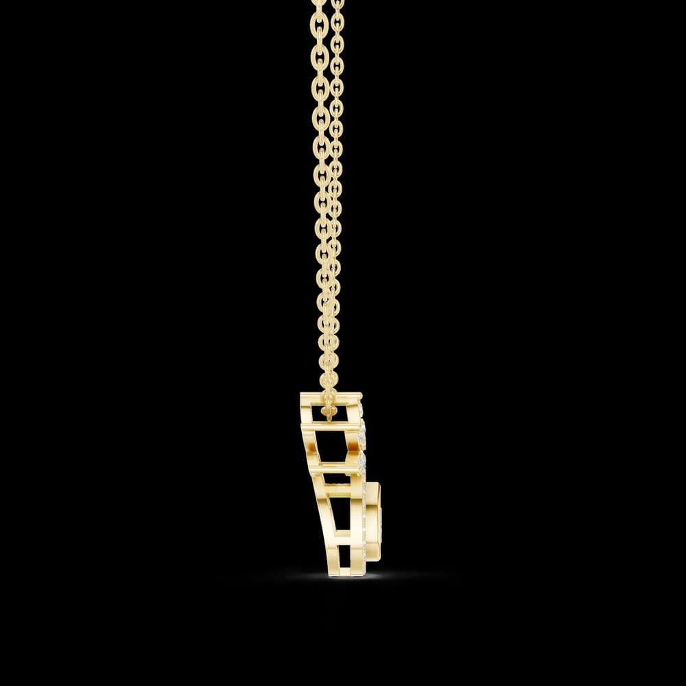 Urban Luxe Lab Grown Diamond Cluster Pendant - Image 6 Urban Luxe Lab Grown Diamond Cluster Pendant, view 6 of 6