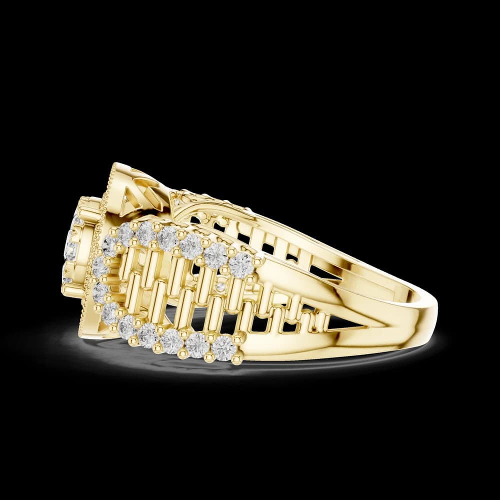Cluster Halo Lab Grown Diamond Ring Design - Image 6 Cluster Halo Lab Grown Diamond Ring Design, view 6 of 6