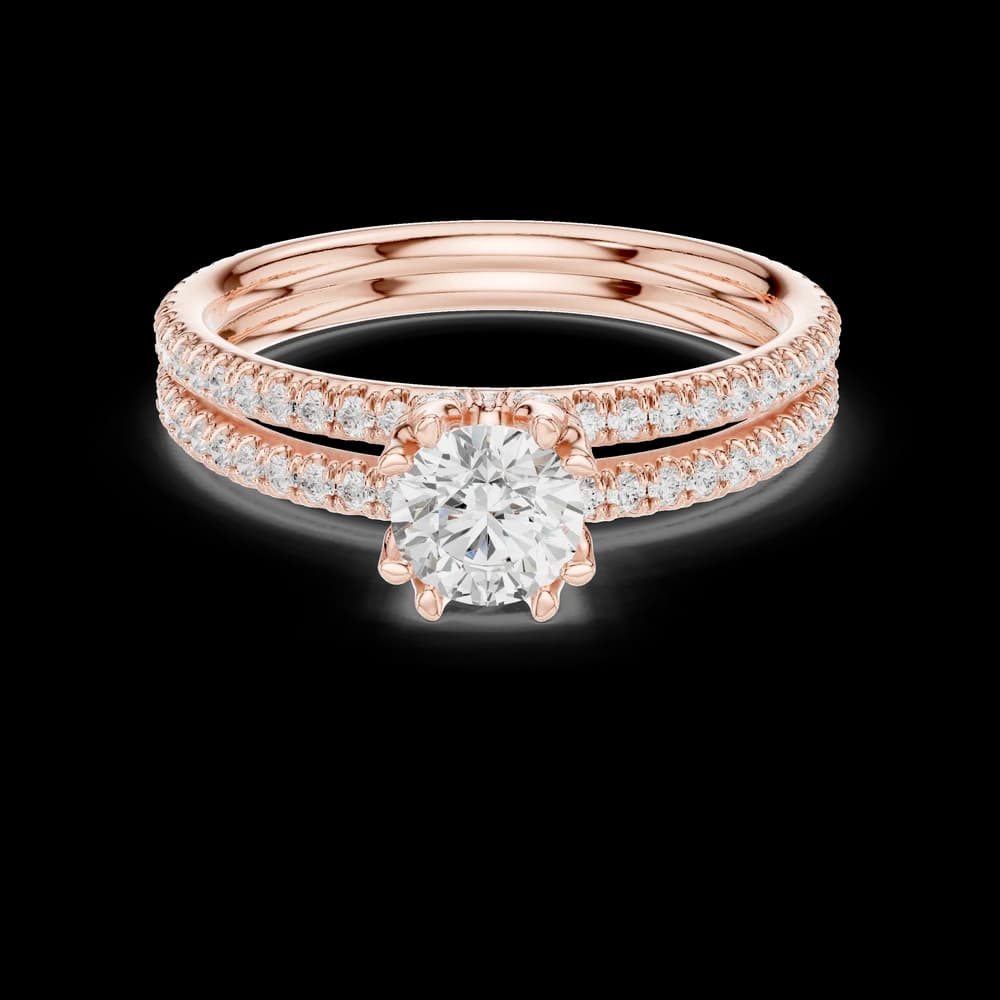 Double Pavé Setting Lab Grown Diamond Ring - Image 1 Double Pavé Setting Lab Grown Diamond Ring, view 1 of 1