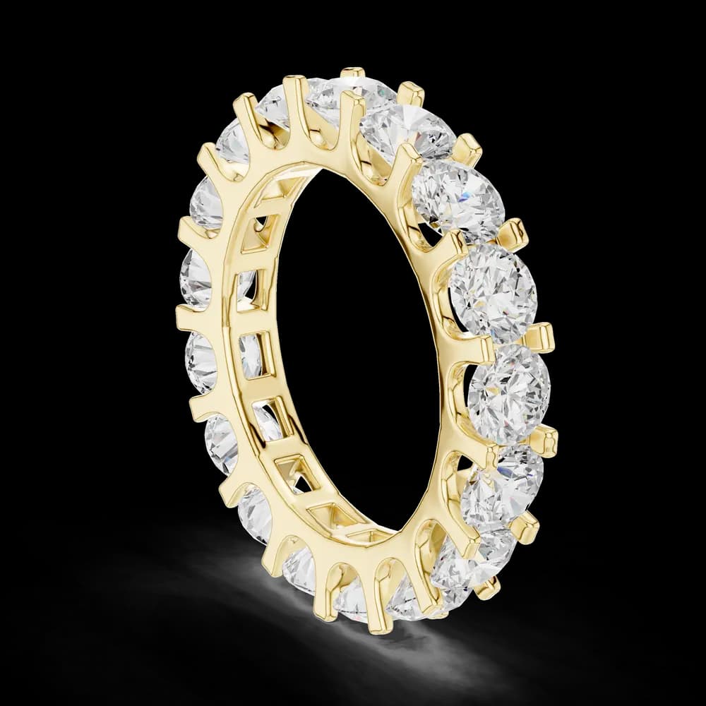Round Cut Eternity Lab Grown Diamond Ring - Image 4 Round Cut Eternity Lab Grown Diamond Ring, view 4 of 6