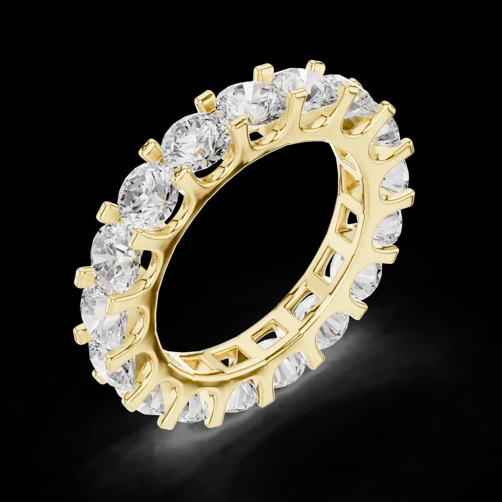 Round Cut Eternity Lab Grown Diamond Ring - Image 5 Round Cut Eternity Lab Grown Diamond Ring, view 5 of 6