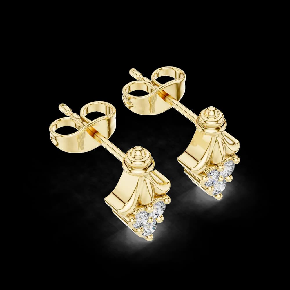 Vast Ocean lab grown diamond earring design - Image 5 Vast Ocean lab grown diamond earring design, view 5 of 6