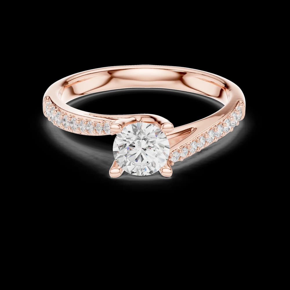 Diamond Shoulder Bypass Lab Grown Diamond Ring - Image 1 Diamond Shoulder Bypass Lab Grown Diamond Ring, view 1 of 6