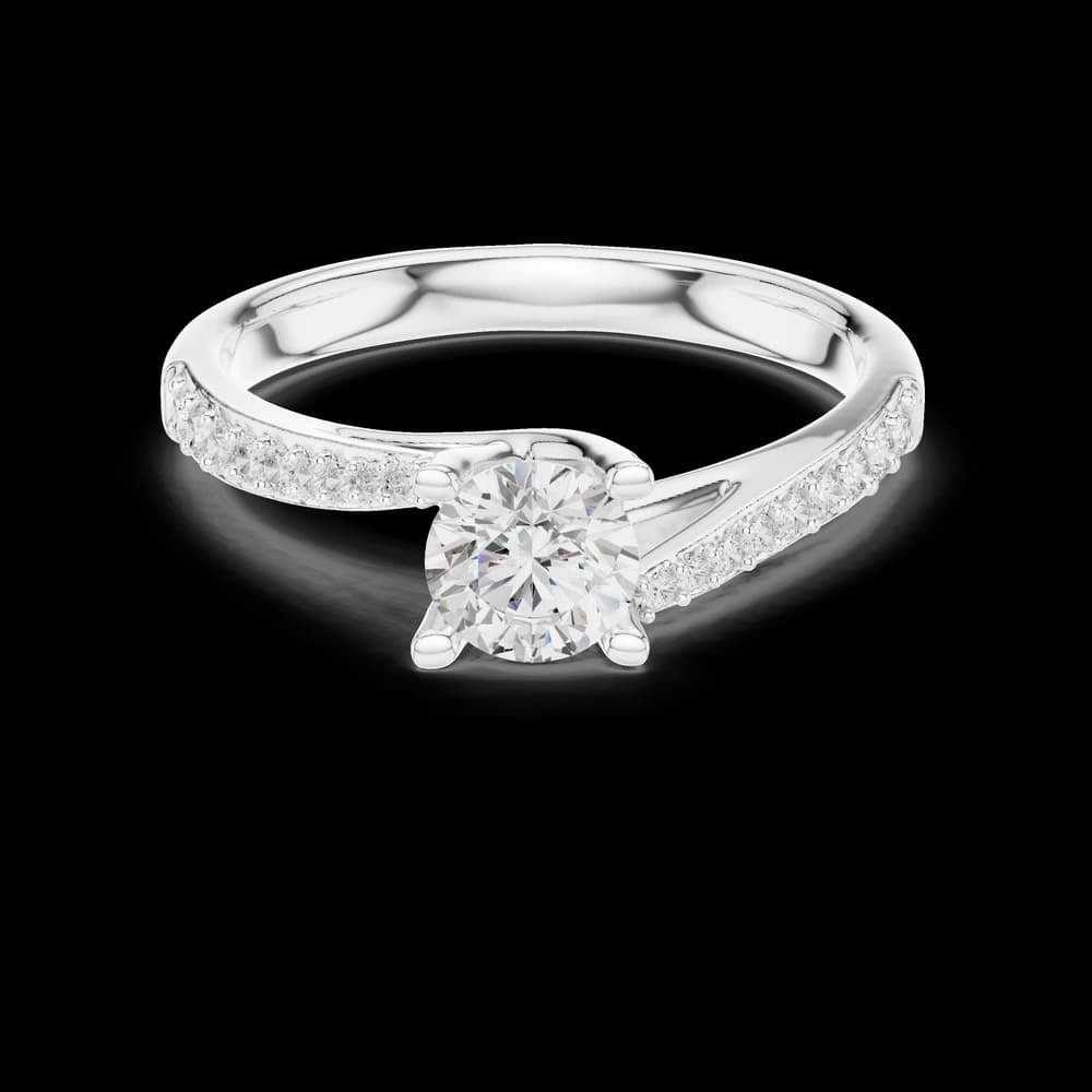 Diamond Shoulder Bypass Lab Grown Diamond Ring - Image 2 Diamond Shoulder Bypass Lab Grown Diamond Ring, view 2 of 6