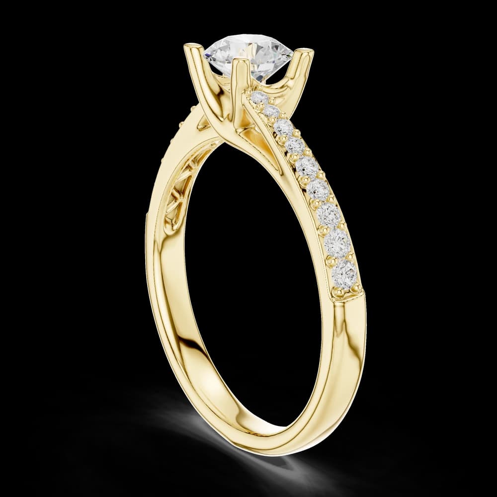 Diamond Shoulder Bypass Lab Grown Diamond Ring - Image 4 Diamond Shoulder Bypass Lab Grown Diamond Ring, view 4 of 6