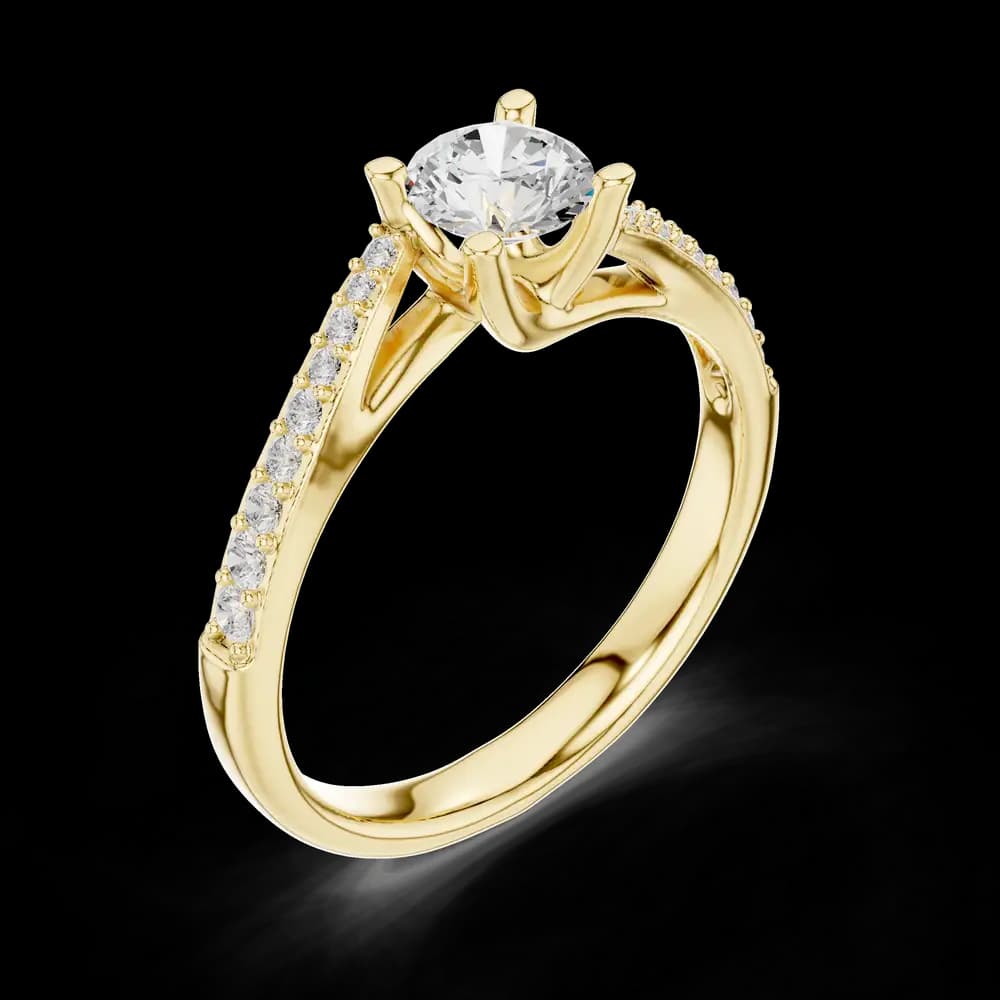 Diamond Shoulder Bypass Lab Grown Diamond Ring - Image 5 Diamond Shoulder Bypass Lab Grown Diamond Ring, view 5 of 6