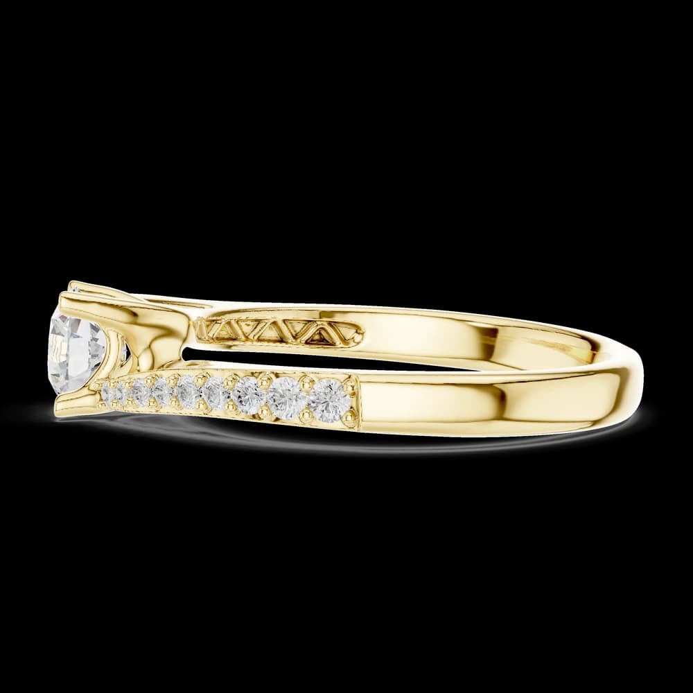 Diamond Shoulder Bypass Lab Grown Diamond Ring - Image 6 Diamond Shoulder Bypass Lab Grown Diamond Ring, view 6 of 6