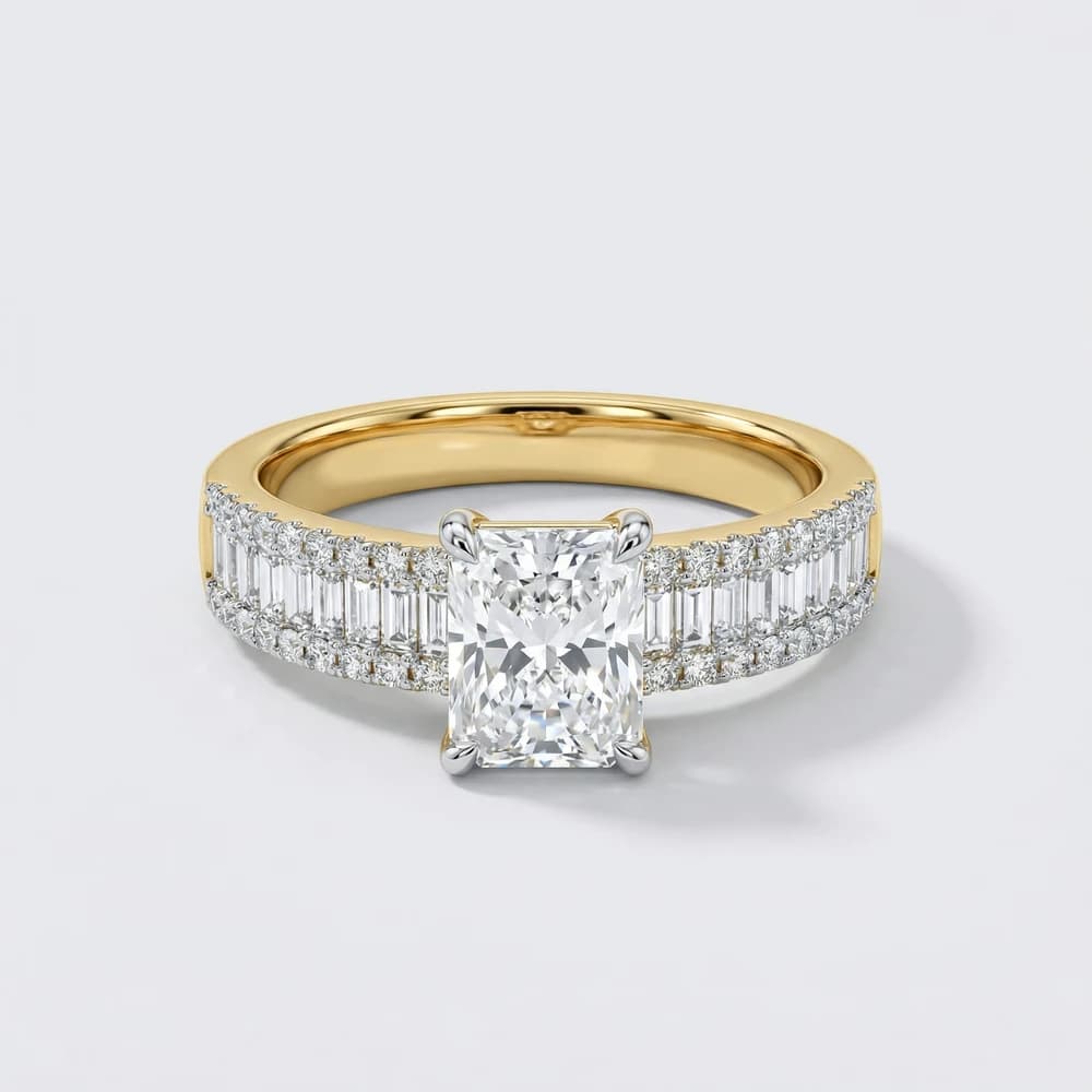 Channel Set Princess Solitaire Lab Grown Diamond Ring - Image 1 Channel Set Princess Solitaire Lab Grown Diamond Ring, view 1 of 1
