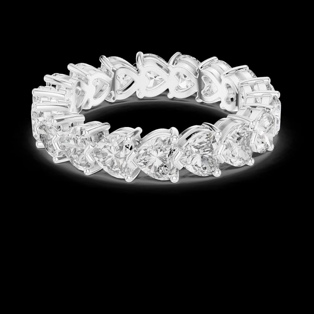 Heart-Cut Diamond Eternity Lab Grown Diamond Band - Image 2 Heart-Cut Diamond Eternity Lab Grown Diamond Band, view 2 of 6
