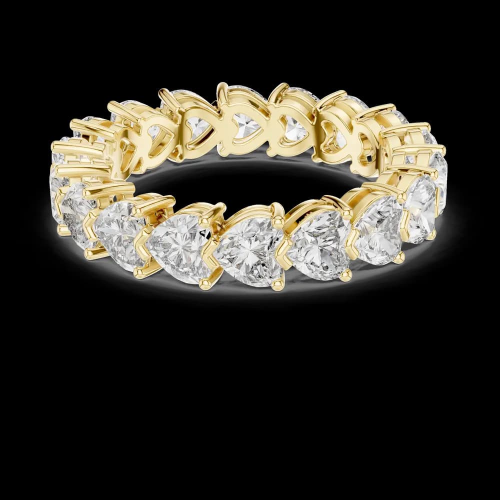 Heart-Cut Diamond Eternity Lab Grown Diamond Band - Image 3 Heart-Cut Diamond Eternity Lab Grown Diamond Band, view 3 of 6