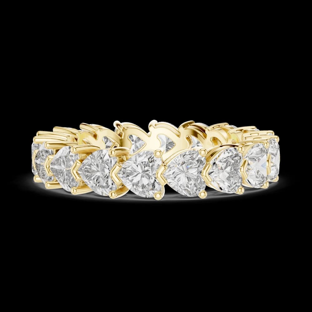 Heart-Cut Diamond Eternity Lab Grown Diamond Band - Image 6 Heart-Cut Diamond Eternity Lab Grown Diamond Band, view 6 of 6