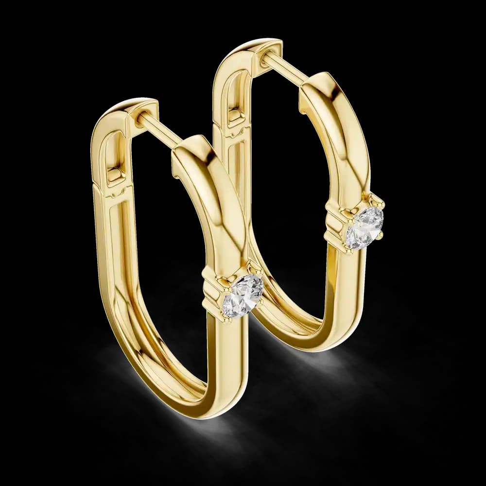 Velvet Huggie Lab Grown Diamond Earrings - Image 3 Velvet Huggie Lab Grown Diamond Earrings, view 3 of 4