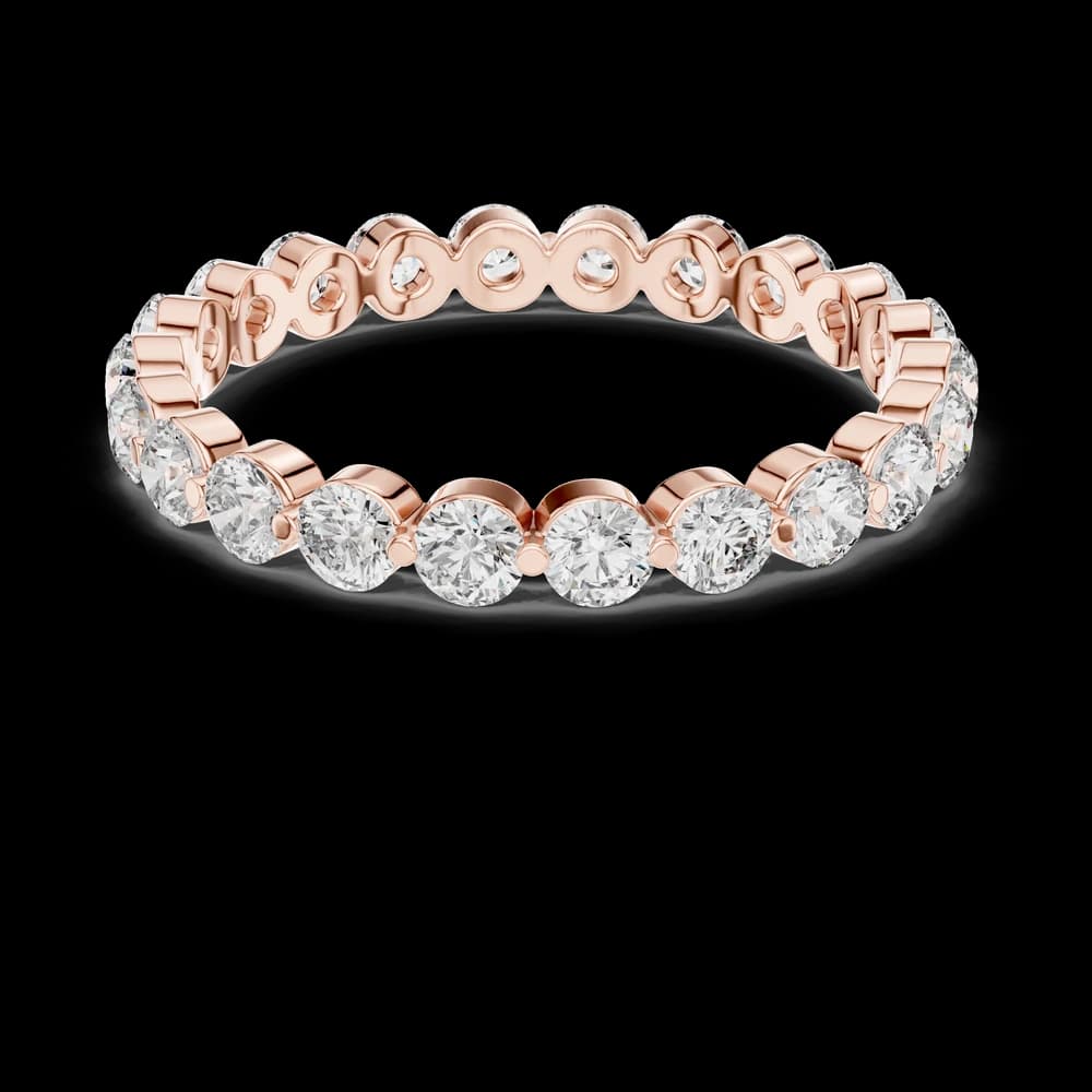 Round Brilliant Shared-Prong Diamond Eternity Band - Image 1 Round Brilliant Shared-Prong Diamond Eternity Band, view 1 of 6
