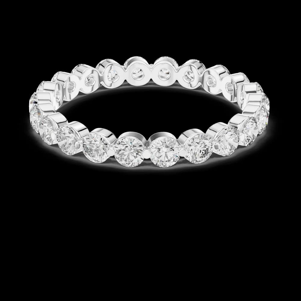 Round Brilliant Shared-Prong Diamond Eternity Band - Image 2 Round Brilliant Shared-Prong Diamond Eternity Band, view 2 of 6