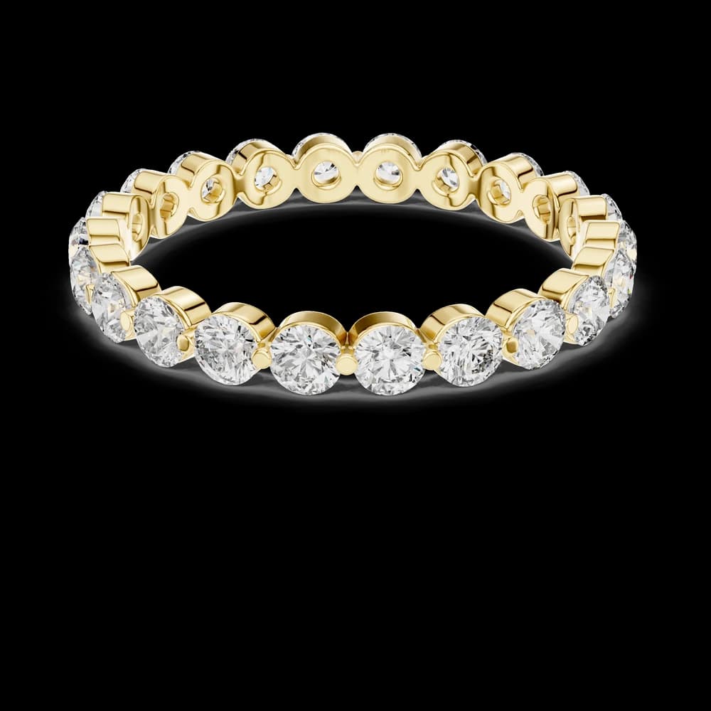 Round Brilliant Shared-Prong Diamond Eternity Band - Image 3 Round Brilliant Shared-Prong Diamond Eternity Band, view 3 of 6