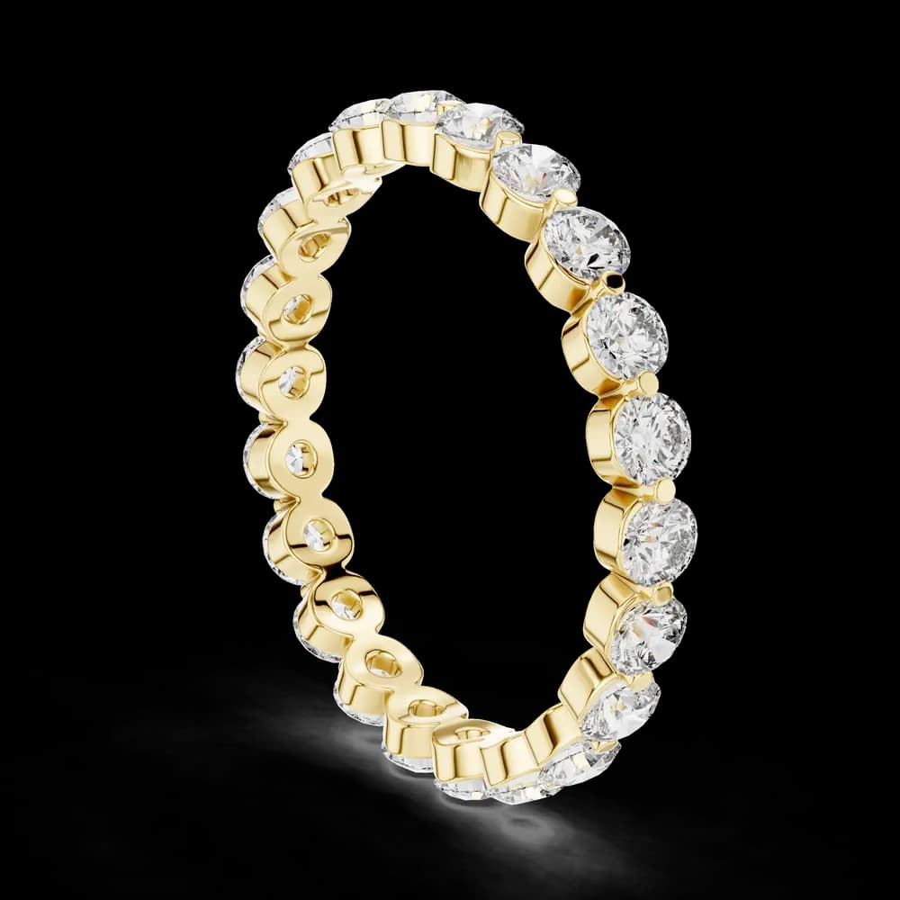 Round Brilliant Shared-Prong Diamond Eternity Band - Image 4 Round Brilliant Shared-Prong Diamond Eternity Band, view 4 of 6