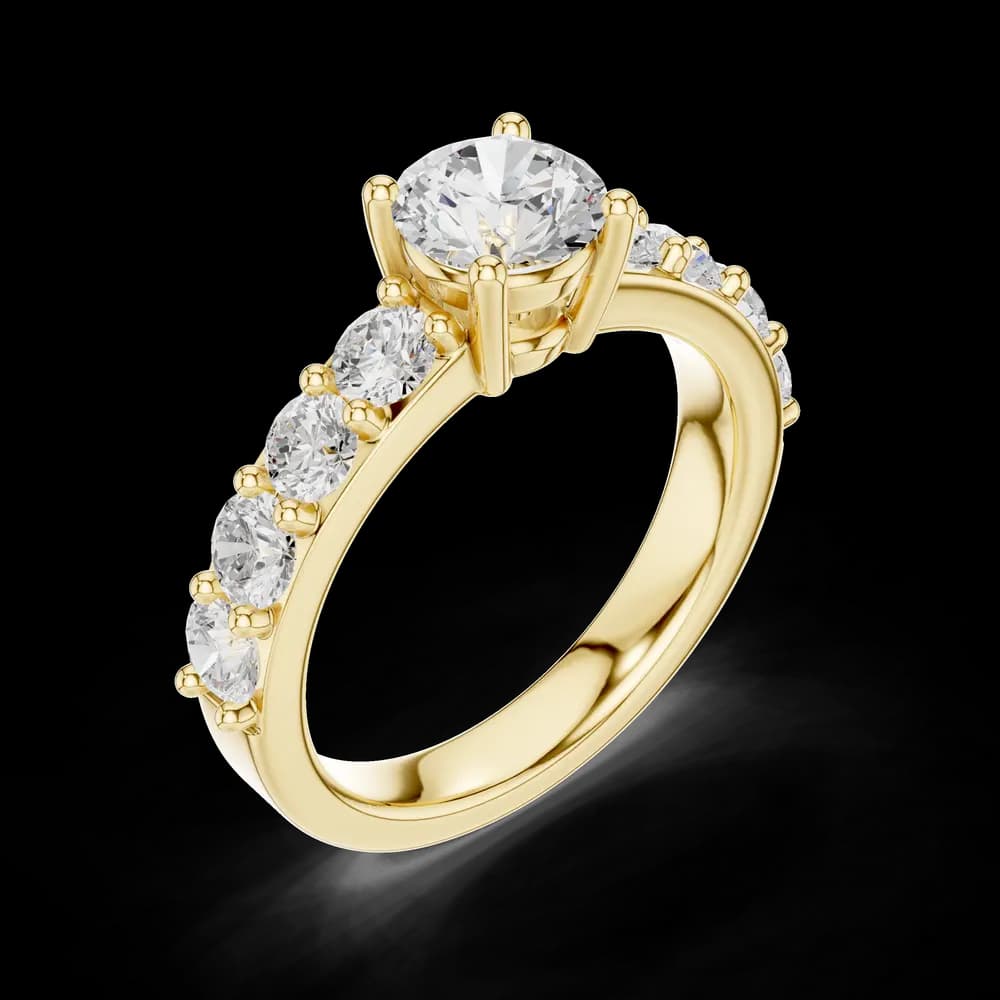 Verdant Round Cut Classic Lab Grown Diamond Ring - Image 5 Verdant Round Cut Classic Lab Grown Diamond Ring, view 5 of 6