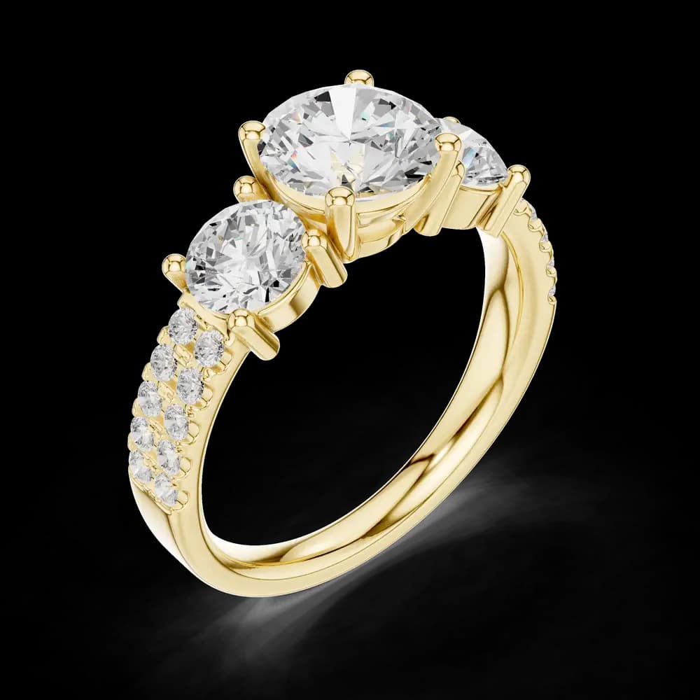 Vesper Emerald Cut Eternity Lab Grown Diamond Ring - Image 5 Vesper Emerald Cut Eternity Lab Grown Diamond Ring, view 5 of 6