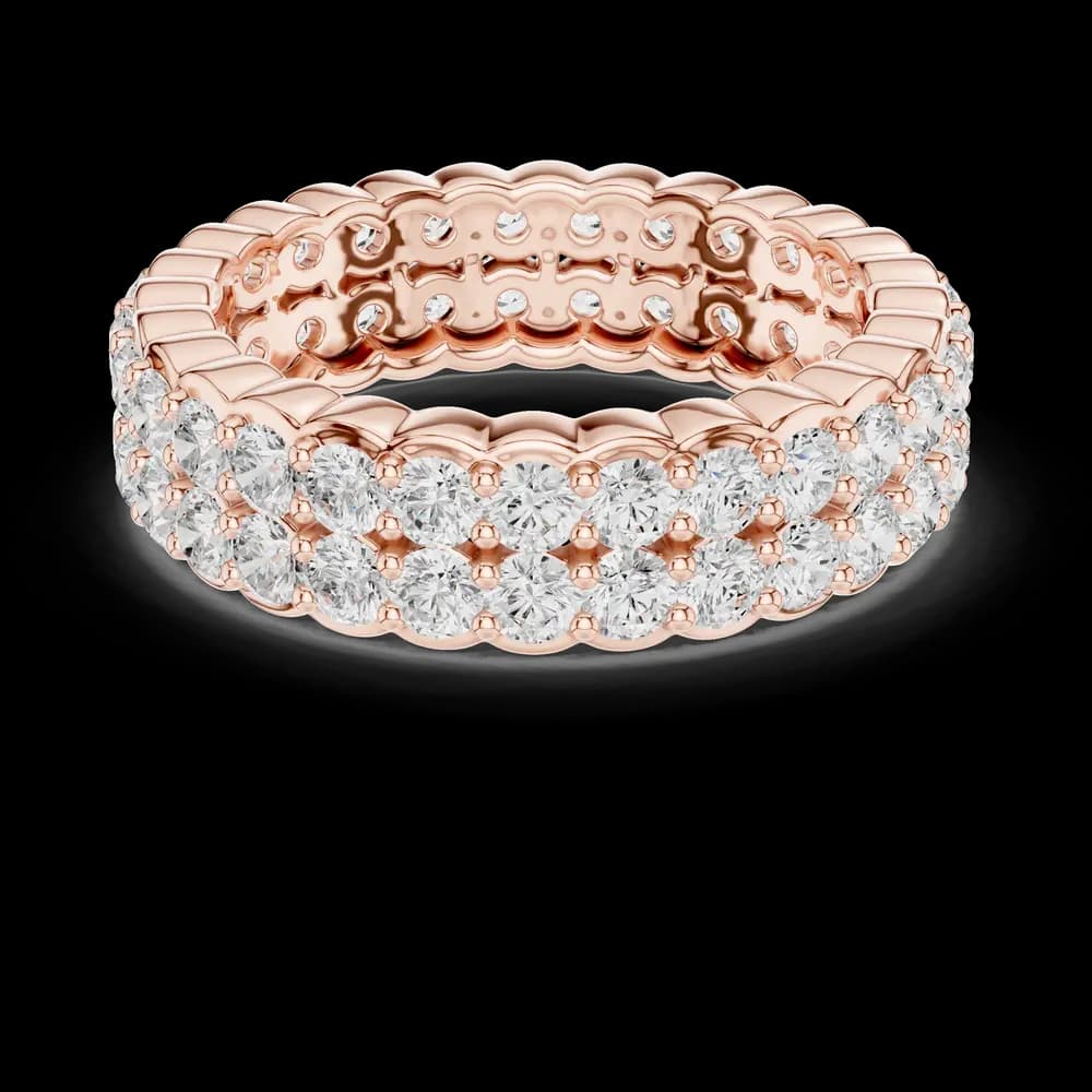 Double Row Eternity Lab Grown Diamond Band - Image 1 Double Row Eternity Lab Grown Diamond Band, view 1 of 6
