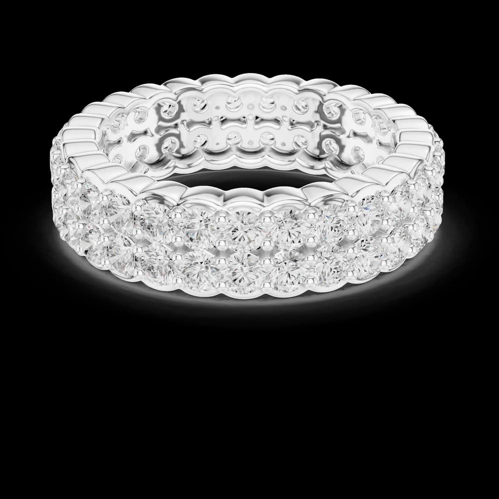 Double Row Eternity Lab Grown Diamond Band - Image 2 Double Row Eternity Lab Grown Diamond Band, view 2 of 6