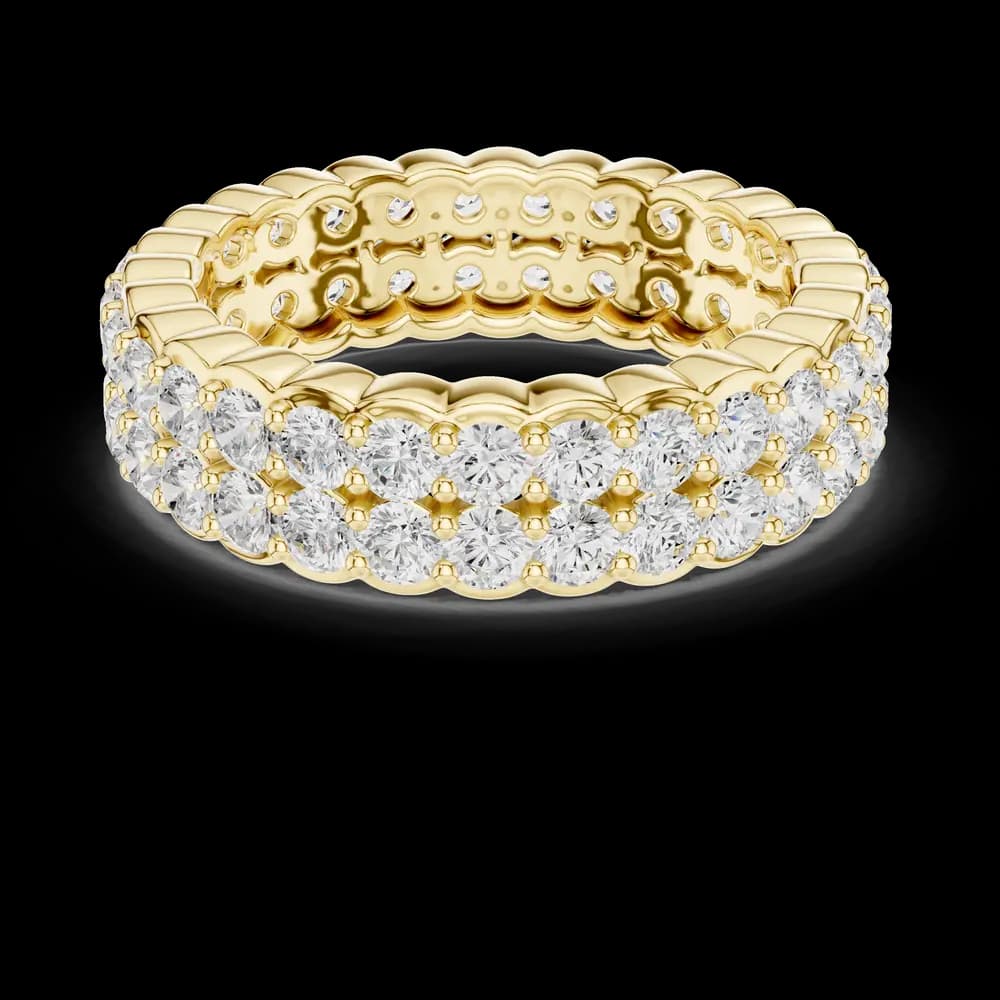 Double Row Eternity Lab Grown Diamond Band - Image 3 Double Row Eternity Lab Grown Diamond Band, view 3 of 6