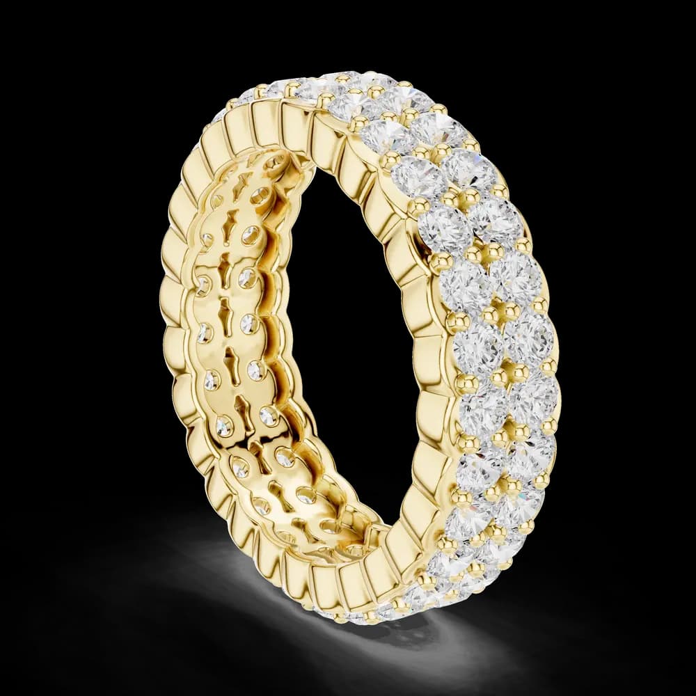 Double Row Eternity Lab Grown Diamond Band - Image 4 Double Row Eternity Lab Grown Diamond Band, view 4 of 6