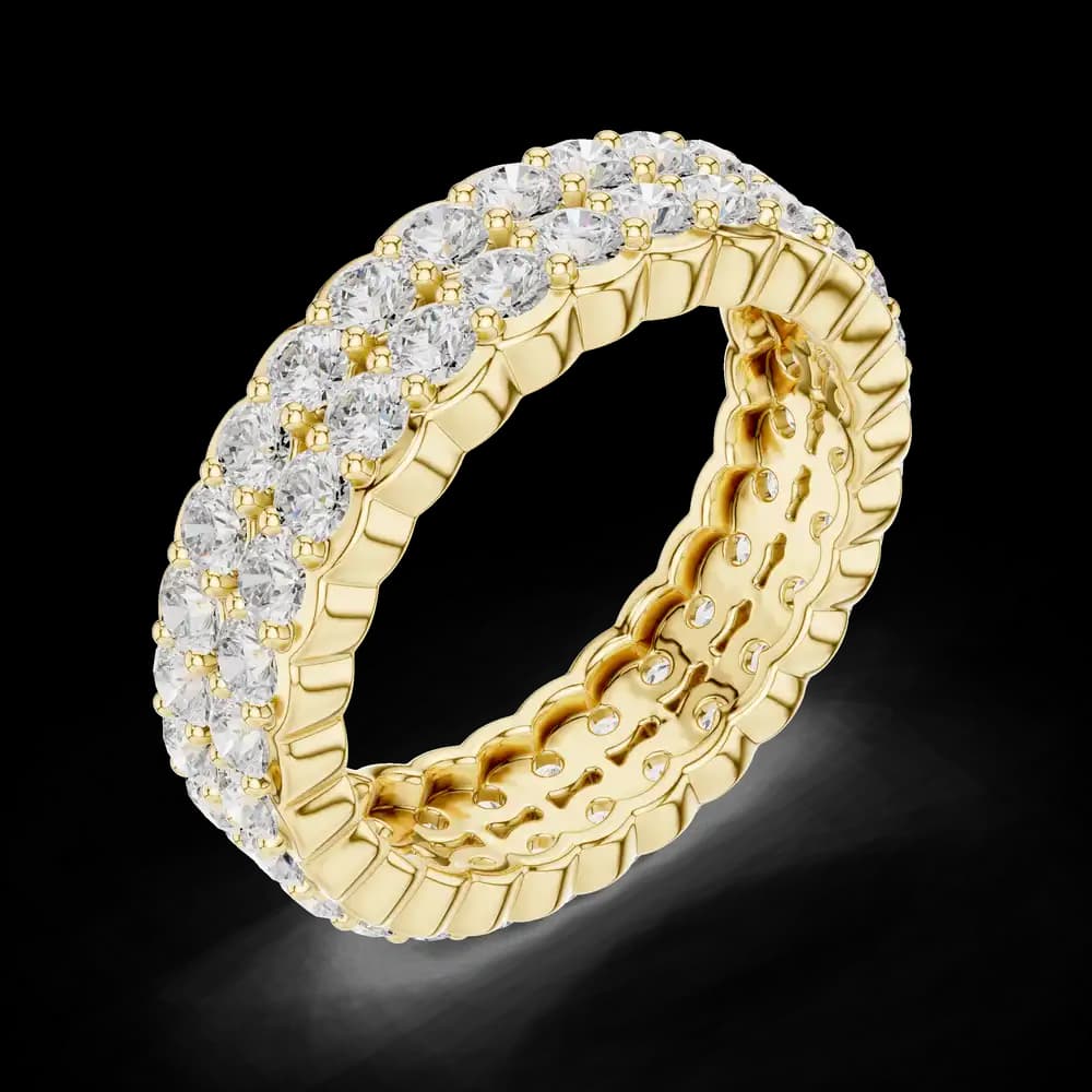 Double Row Eternity Lab Grown Diamond Band - Image 5 Double Row Eternity Lab Grown Diamond Band, view 5 of 6