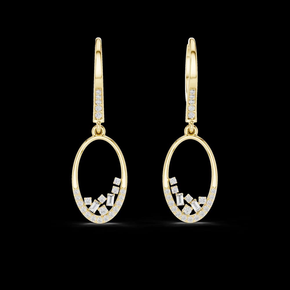 Vibrant Statement Lab Grown Diamond Earrings - Image 1 Vibrant Statement Lab Grown Diamond Earrings, view 1 of 4