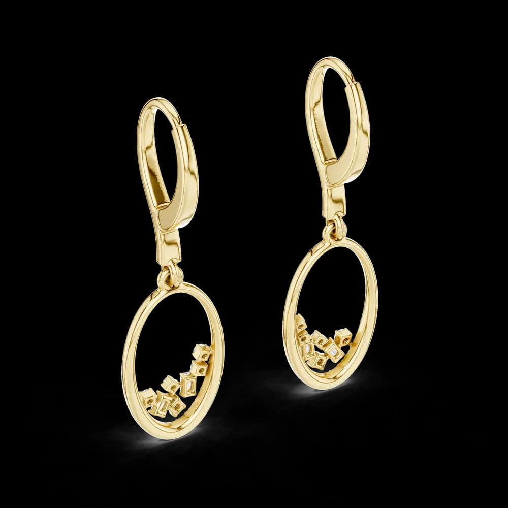 Vibrant Statement Lab Grown Diamond Earrings - Image 4 Vibrant Statement Lab Grown Diamond Earrings, view 4 of 4