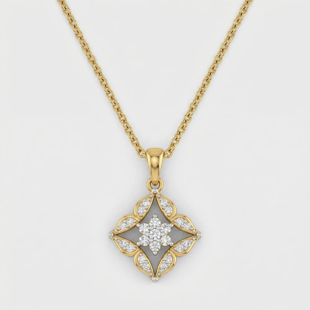 Lily Inspired Lab Grown Diamond Pendant - Image 1 Lily Inspired Lab Grown Diamond Pendant, view 1 of 1