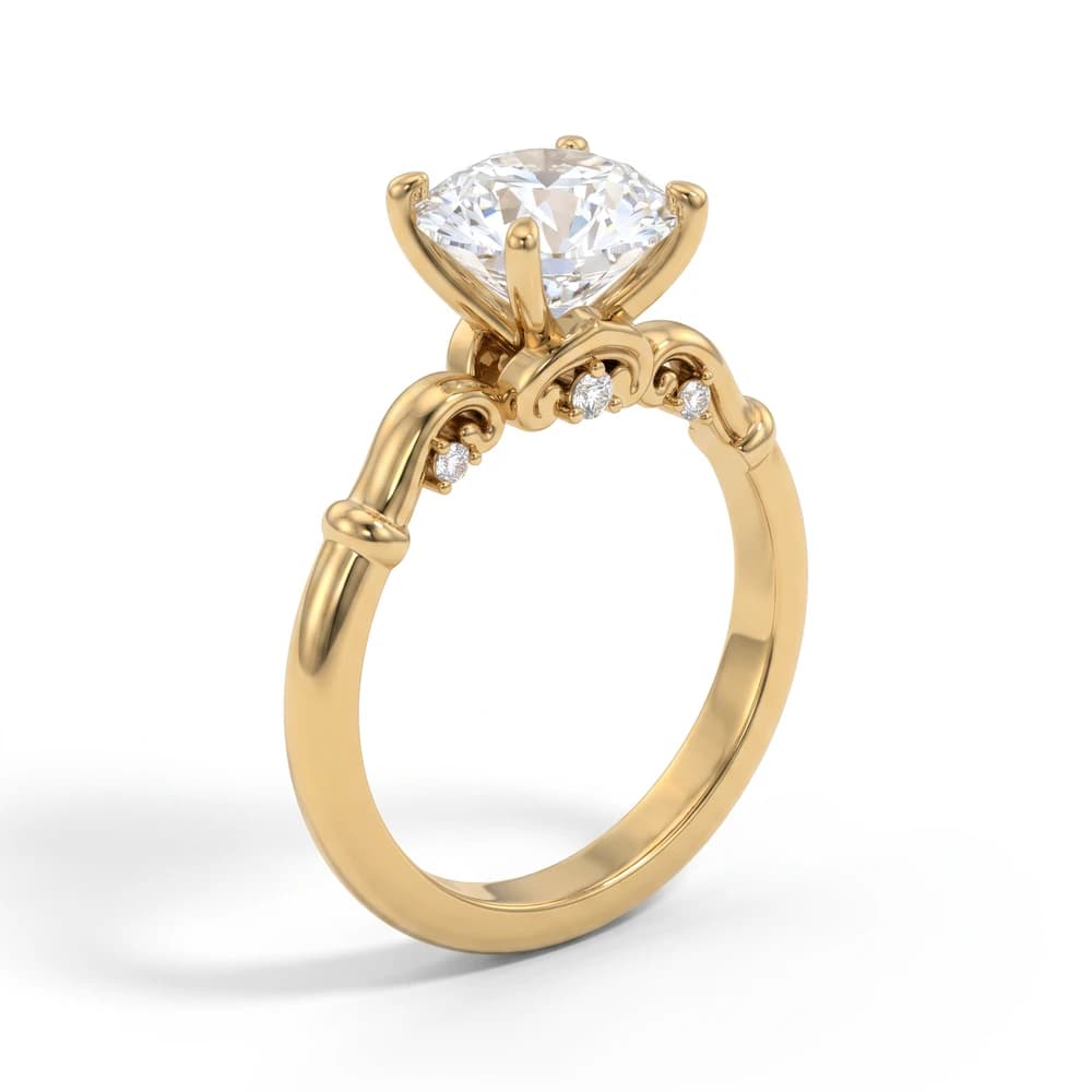 The Ionic Round Solitaire Ring - Image 1 The Ionic Round Solitaire Ring, view 1 of 5