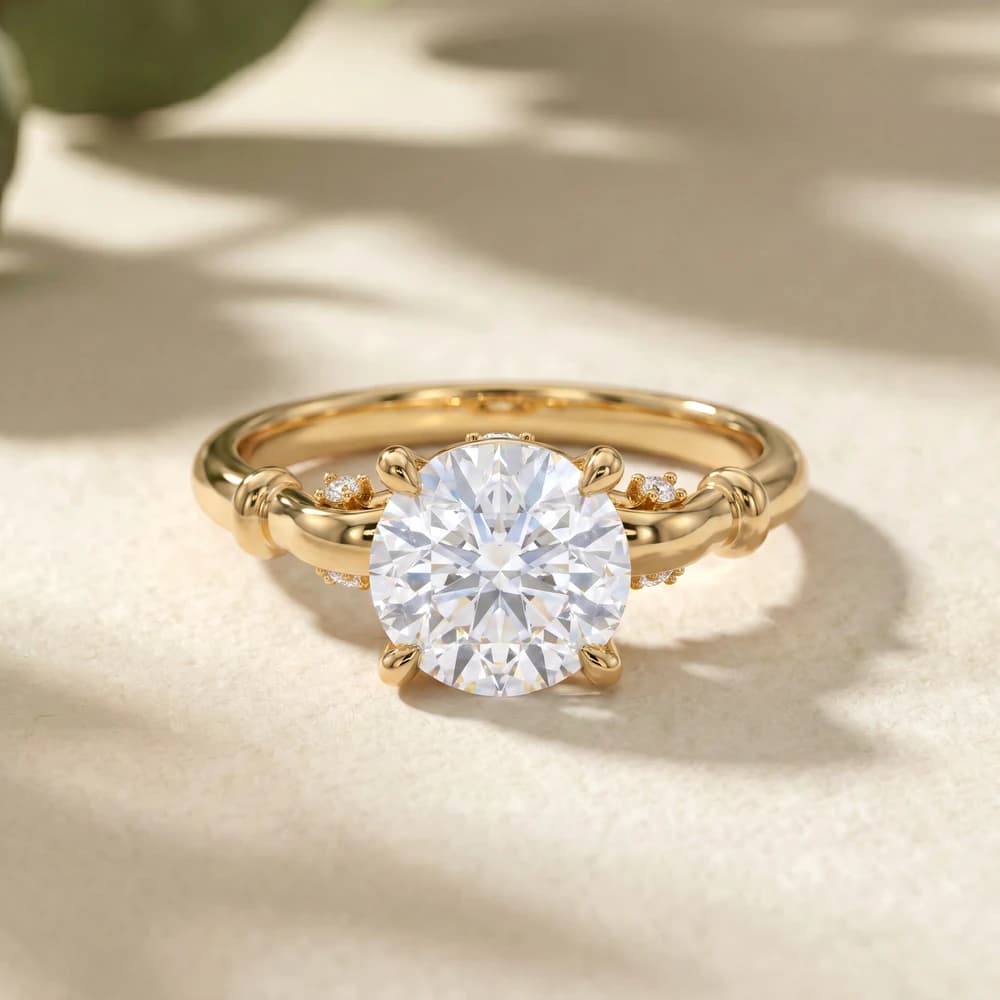 The Ionic Round Solitaire Ring - Image 4 The Ionic Round Solitaire Ring, view 4 of 5