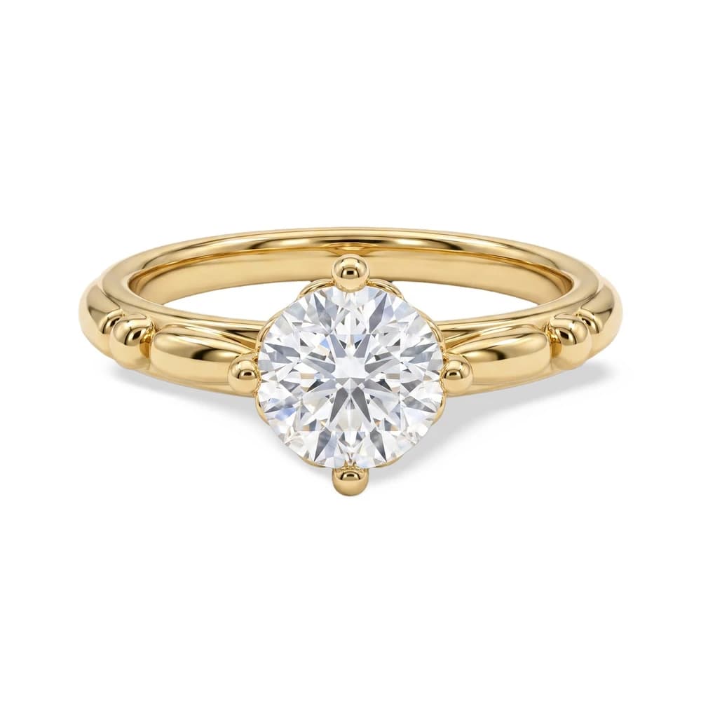 Ivory Curl Solitaire Diamond Ring - Image 1 Ivory Curl Solitaire Diamond Ring, view 1 of 5