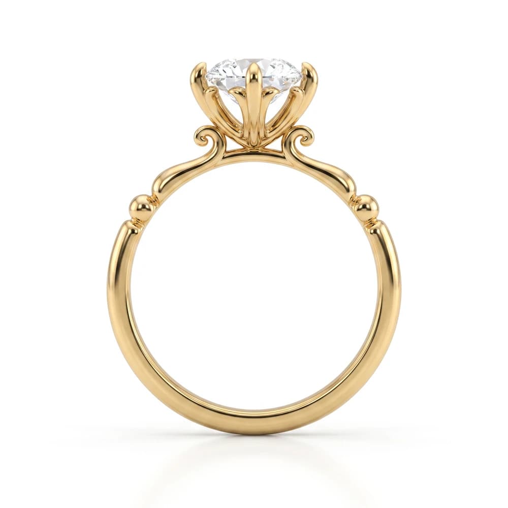 Ivory Curl Solitaire Diamond Ring - Image 2 Ivory Curl Solitaire Diamond Ring, view 2 of 5