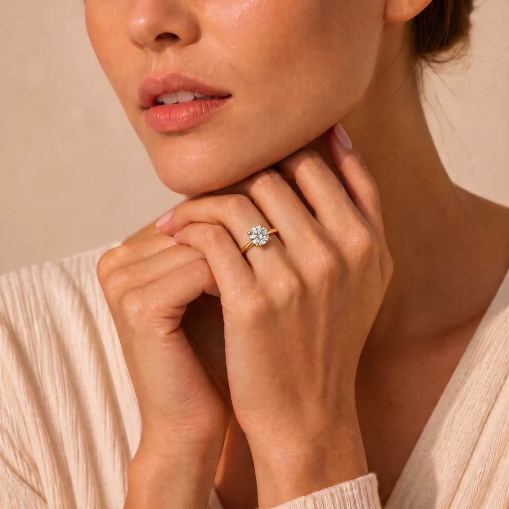 Ivory Curl Solitaire Diamond Ring - Image 3 Ivory Curl Solitaire Diamond Ring, view 3 of 5