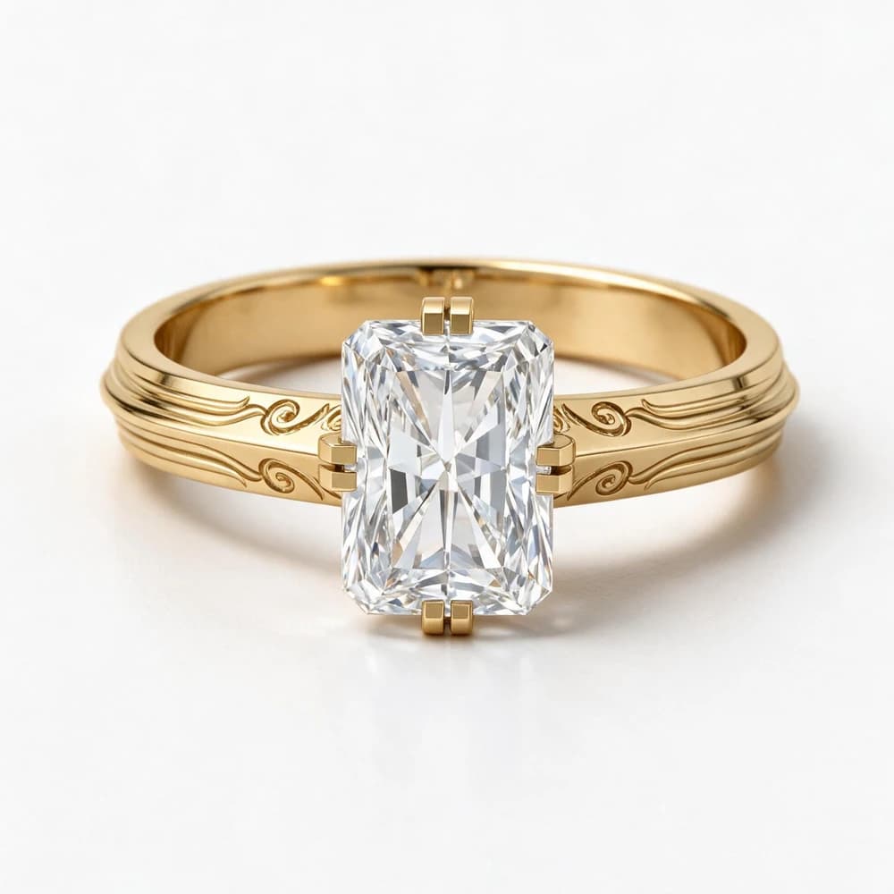 The Radiant Volute Solitaire Ring - Image 1 The Radiant Volute Solitaire Ring, view 1 of 5