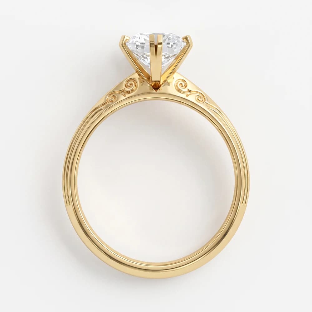 The Radiant Volute Solitaire Ring - Image 2 The Radiant Volute Solitaire Ring, view 2 of 5