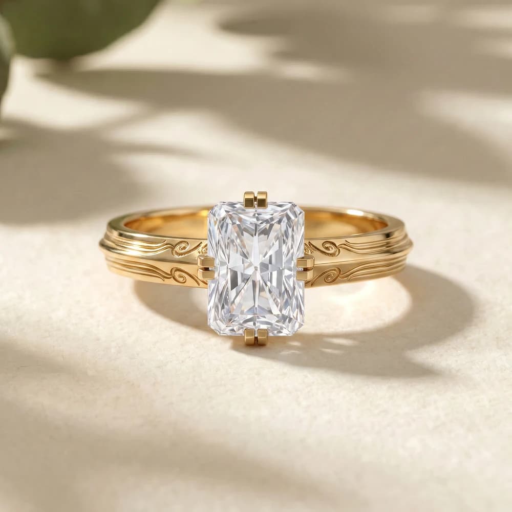 The Radiant Volute Solitaire Ring - Image 4 The Radiant Volute Solitaire Ring, view 4 of 5