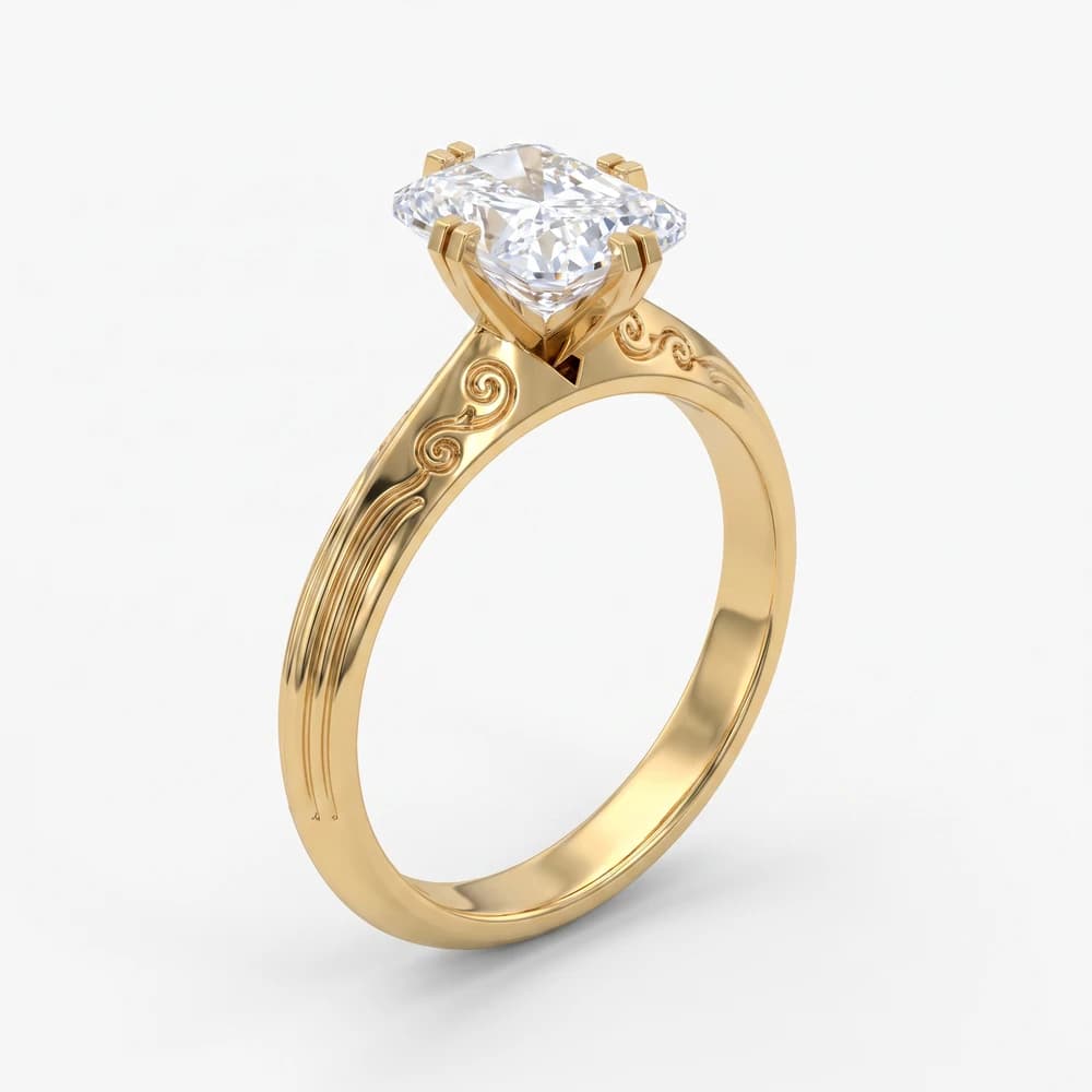 The Radiant Volute Solitaire Ring - Image 5 The Radiant Volute Solitaire Ring, view 5 of 5