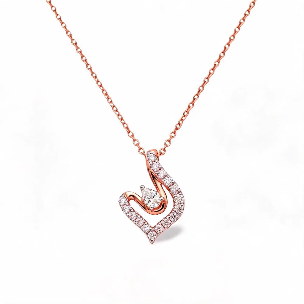 Vintage Filigree Artwork Lab Grown Diamond Pendant - Image 2 Vintage Filigree Artwork Lab Grown Diamond Pendant, view 2 of 5