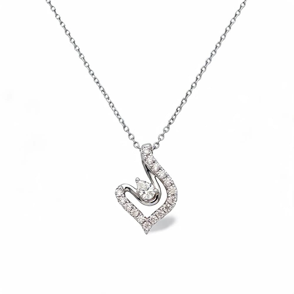 Vintage Filigree Artwork Lab Grown Diamond Pendant - Image 4 Vintage Filigree Artwork Lab Grown Diamond Pendant, view 4 of 5