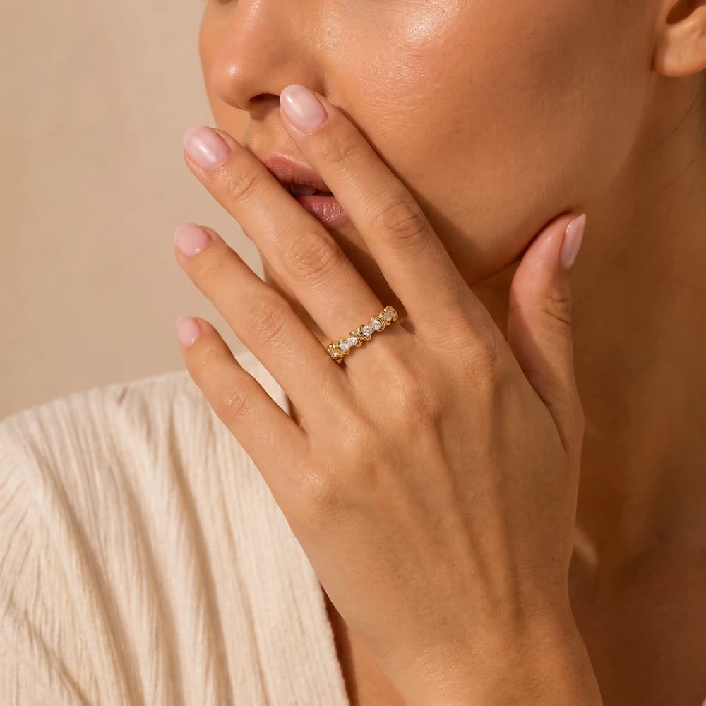Vintage Filigree Eternity Band - Image 3 Vintage Filigree Eternity Band, view 3 of 5