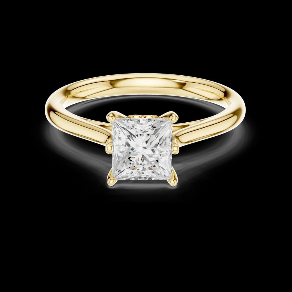 Multi Prong Princess Lab Grown Diamond Ring - Image 3 Multi Prong Princess Lab Grown Diamond Ring, view 3 of 6
