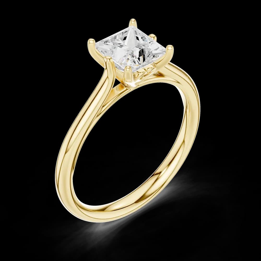 Multi Prong Princess Lab Grown Diamond Ring - Image 5 Multi Prong Princess Lab Grown Diamond Ring, view 5 of 6