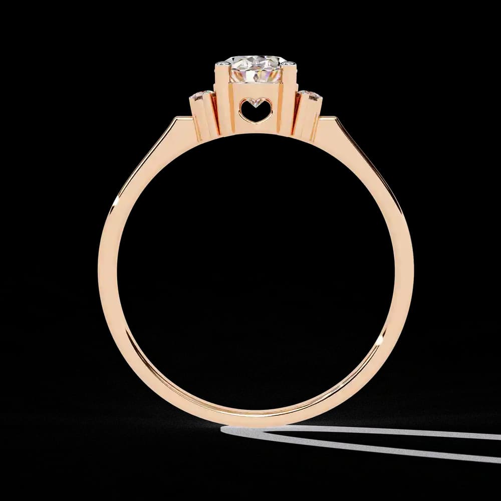 Vintage Inspired Oval Cut Lab Grown Diamond Ring - Image 2 Vintage Inspired Oval Cut Lab Grown Diamond Ring, view 2 of 4