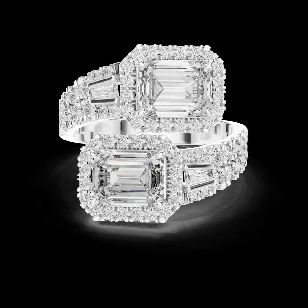 Vintage Inspired Lab grown diamond Ring - Image 2 Vintage Inspired Lab grown diamond Ring, view 2 of 5